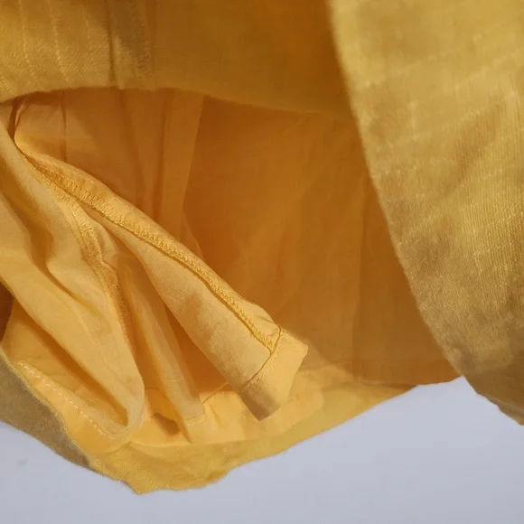 Eileen Fisher Lagenlook Linen Textured Midi Dress Lined Pockets Size M Minimal - Picture 7 of 9